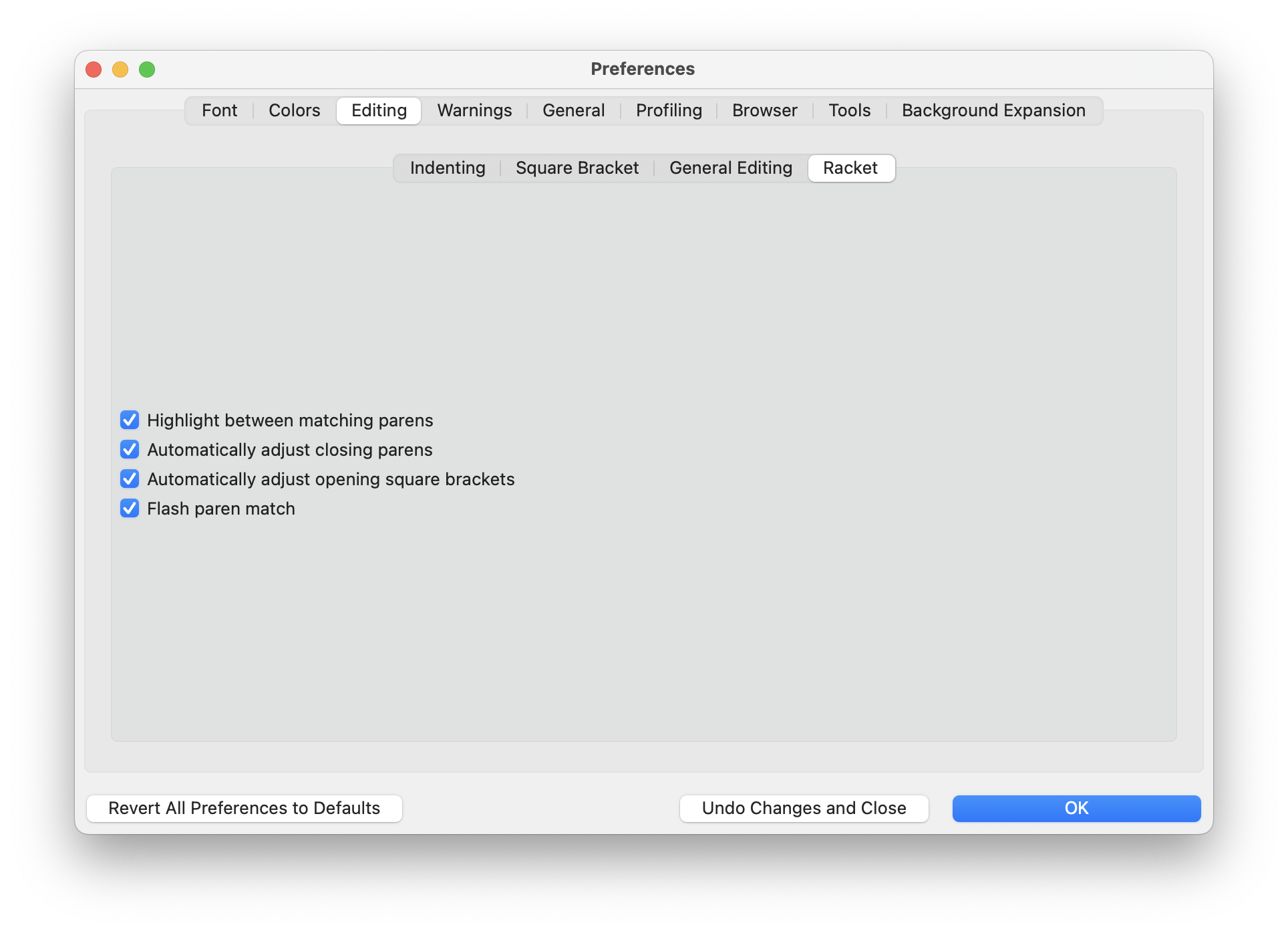 Editor Settings