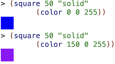 REPL with Changing RGB colors